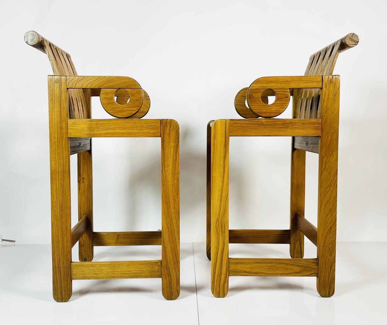 Mid-20th Century Pair of Apertura Barstools by Kipp Stewart for Summit Furniture For Sale