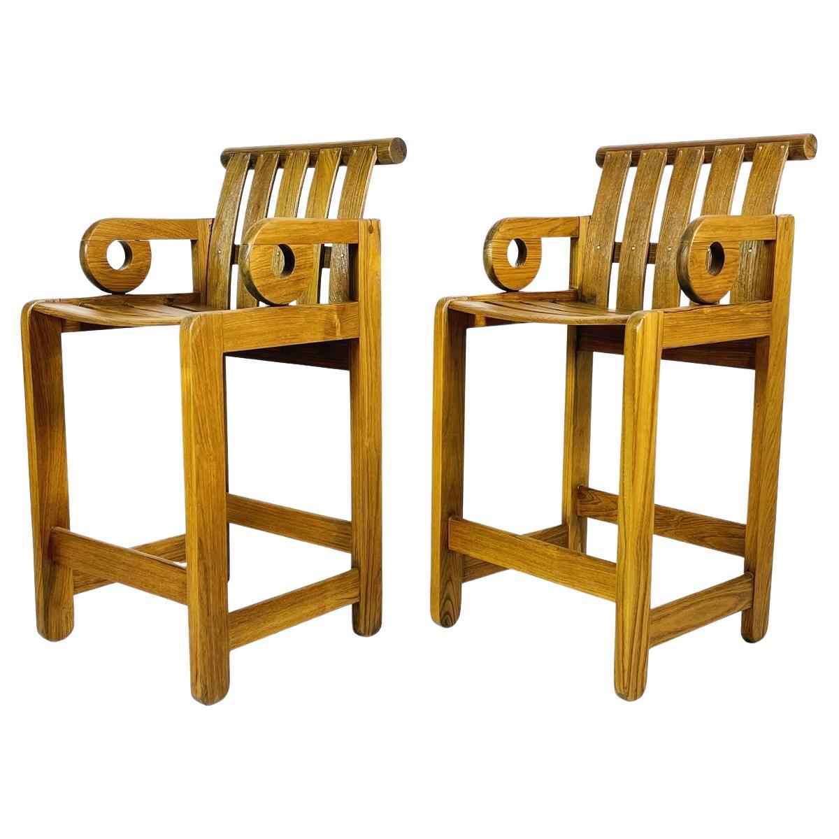 Pair of Apertura Barstools by Kipp Stewart for Summit Furniture For Sale