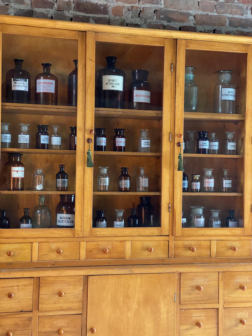 Pair of Apothecary Display Cabinets Ukraine circa 1930s Number 20 13