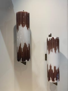 Pair of Applique Murano Glass by Palo Venini, Italy