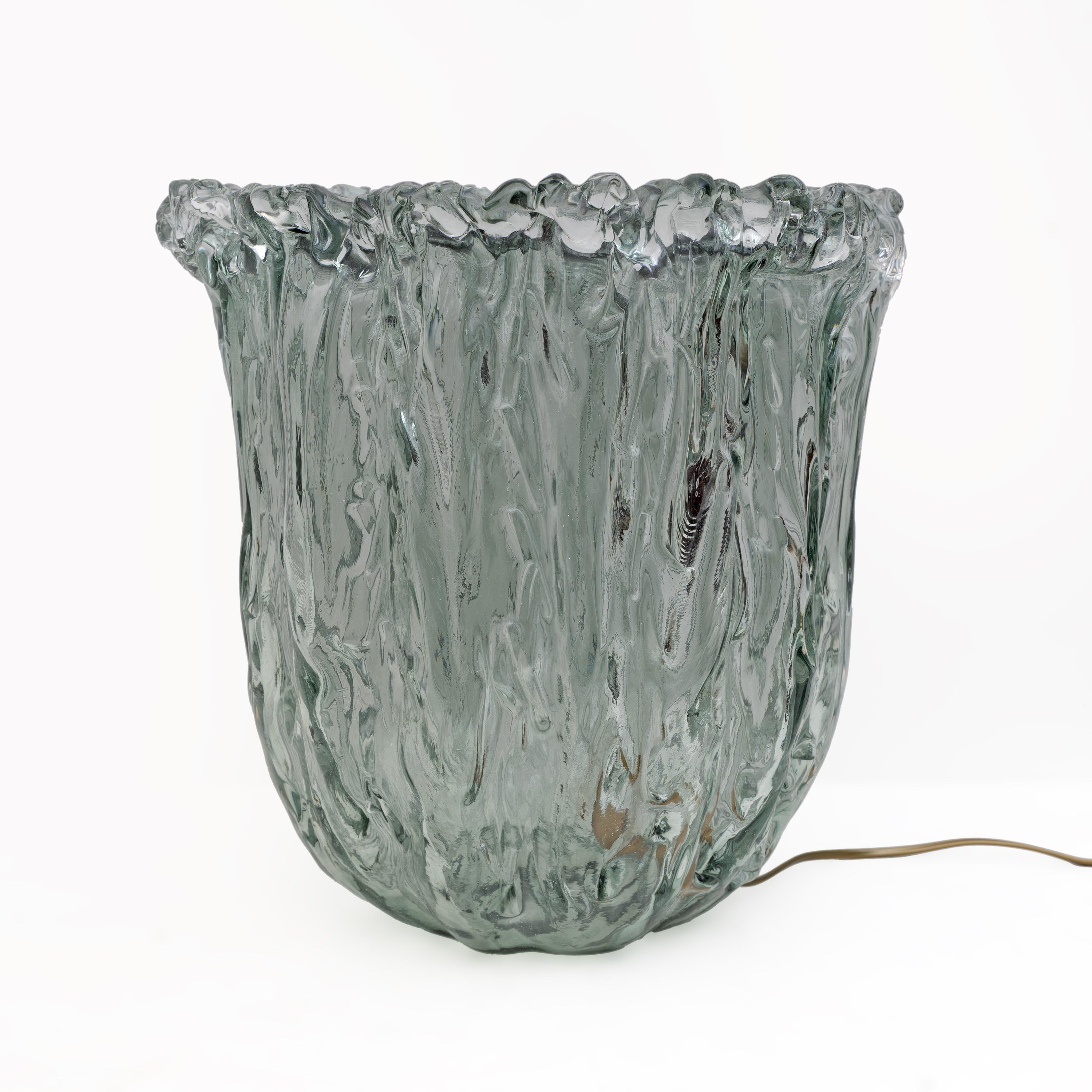 Verre de Murano Paire de tables basses en verre de Murano aigue-marine par Tokujin Yoshioka en vente