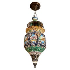 Paar arabeske emaillierte Laternen. Einzeln verkauft.