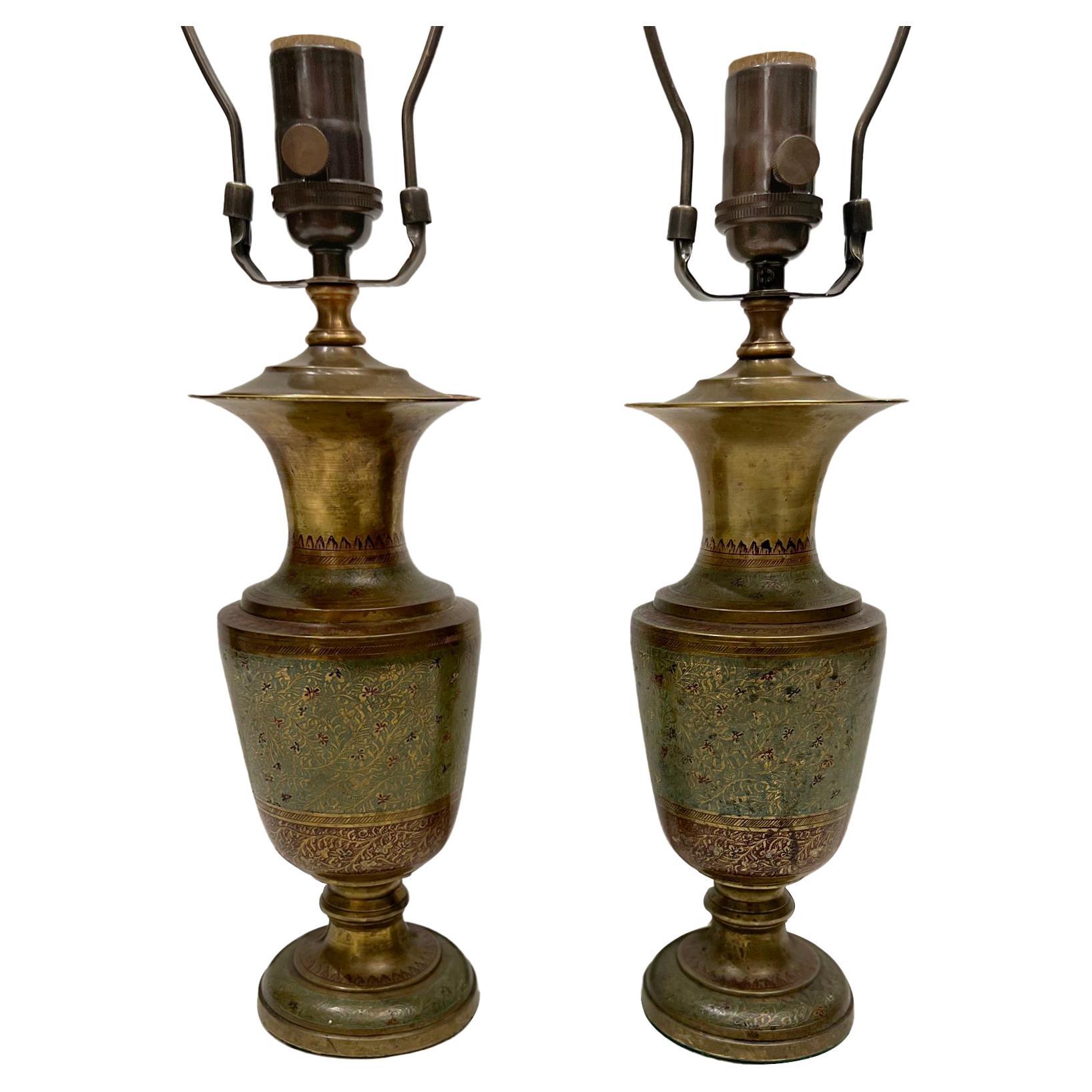 Pair of Arabesque Lamps For Sale