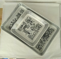 Pair of Arabia of Finland Emilia Pattern Serving Dishes