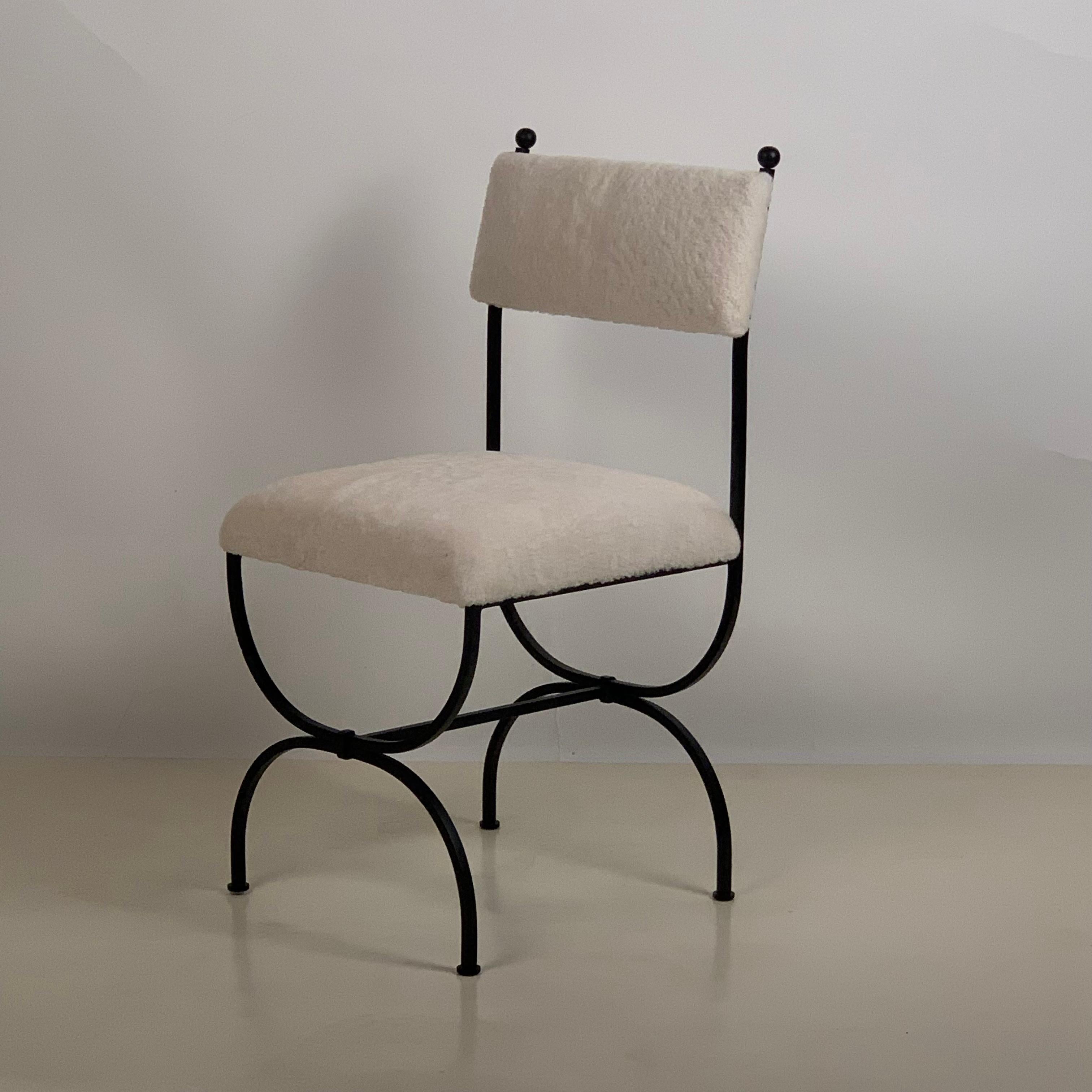 Pair of 'Arcade' Side Chairs by Design Frères, in COM For Sale 3
