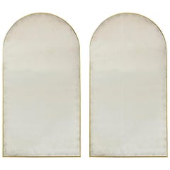 Pair of Arch Top Gilt Mirrors