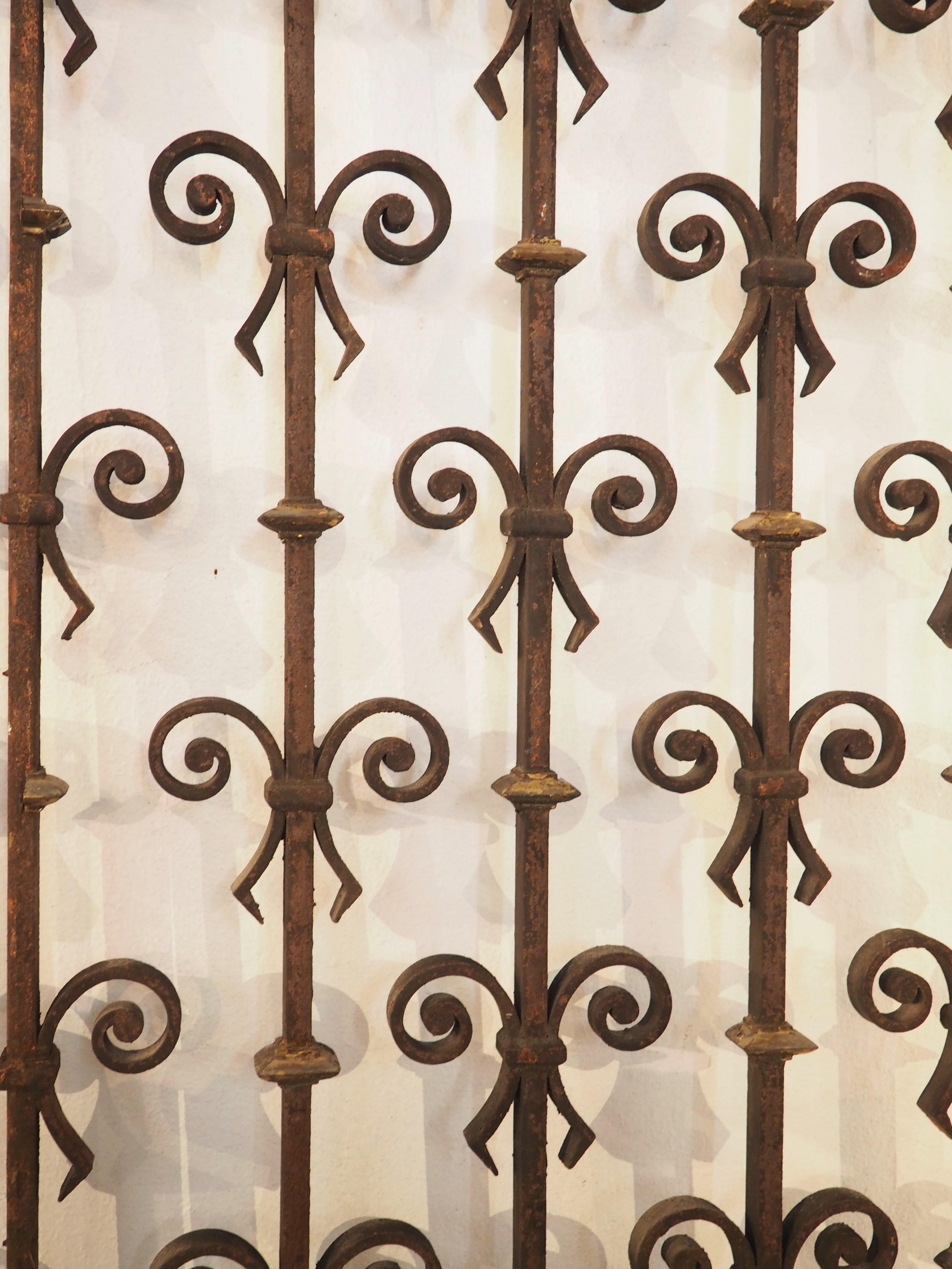 Pair of Arched 19th Century Wrought Iron Gates from France 10