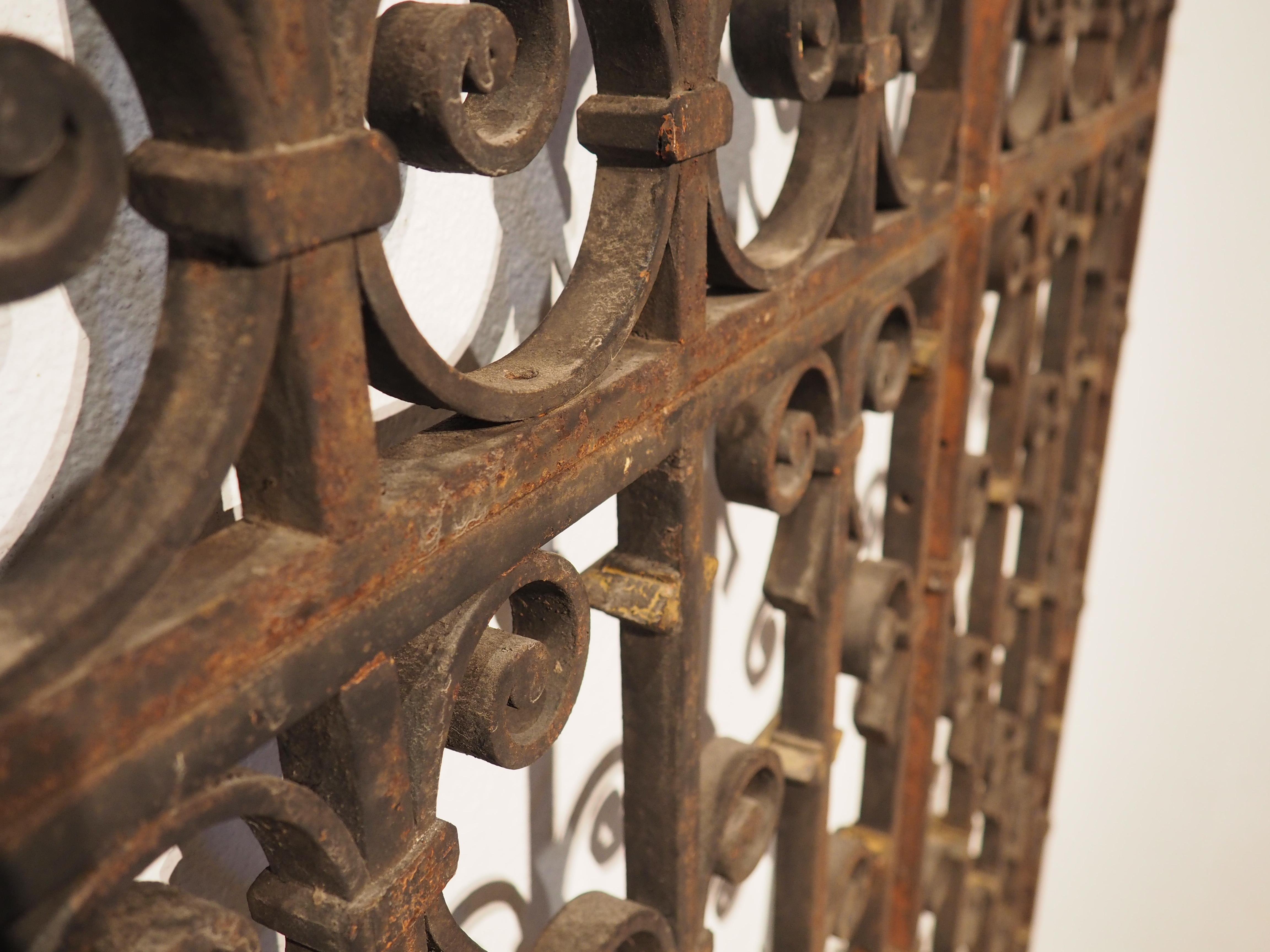 Pair of Arched 19th Century Wrought Iron Gates from France 13