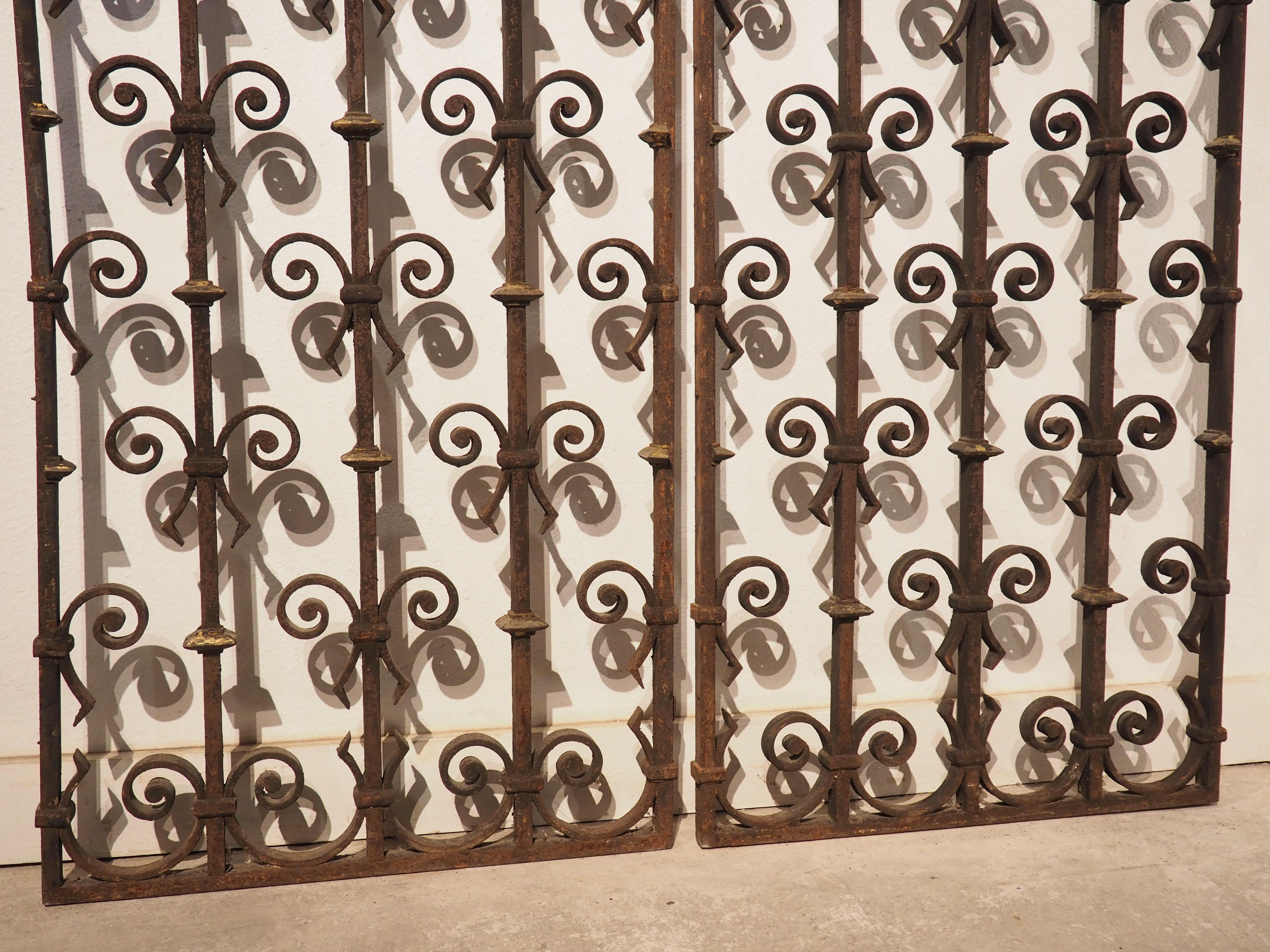 Pair of Arched 19th Century Wrought Iron Gates from France 2