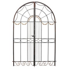 Vintage Pair of Arched Neoclassical Style Gates