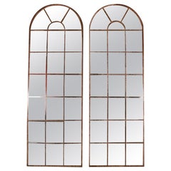 Pair of Arched Window Mirrors