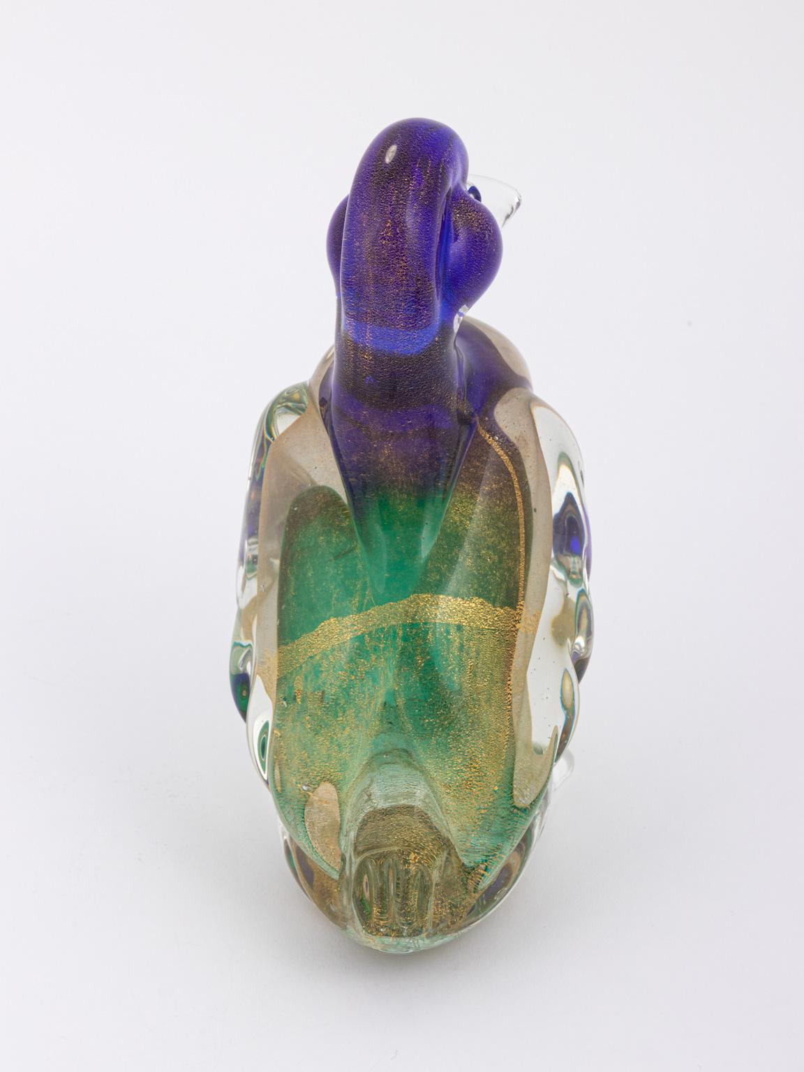 Coppia di statuette di anatra Bullicante di Archimede Seguso in vetro di Murano Flavio Poli in vendita 4