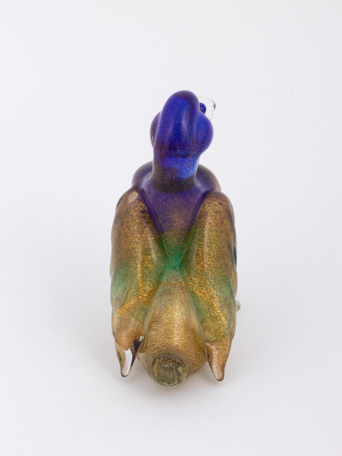 XX secolo Coppia di statuette di anatra Bullicante di Archimede Seguso in vetro di Murano Flavio Poli in vendita