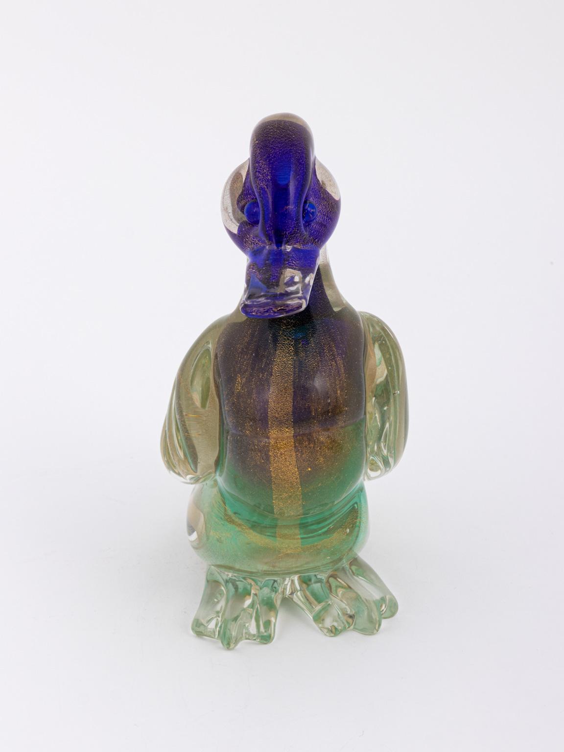 Coppia di statuette di anatra Bullicante di Archimede Seguso in vetro di Murano Flavio Poli in vendita 2