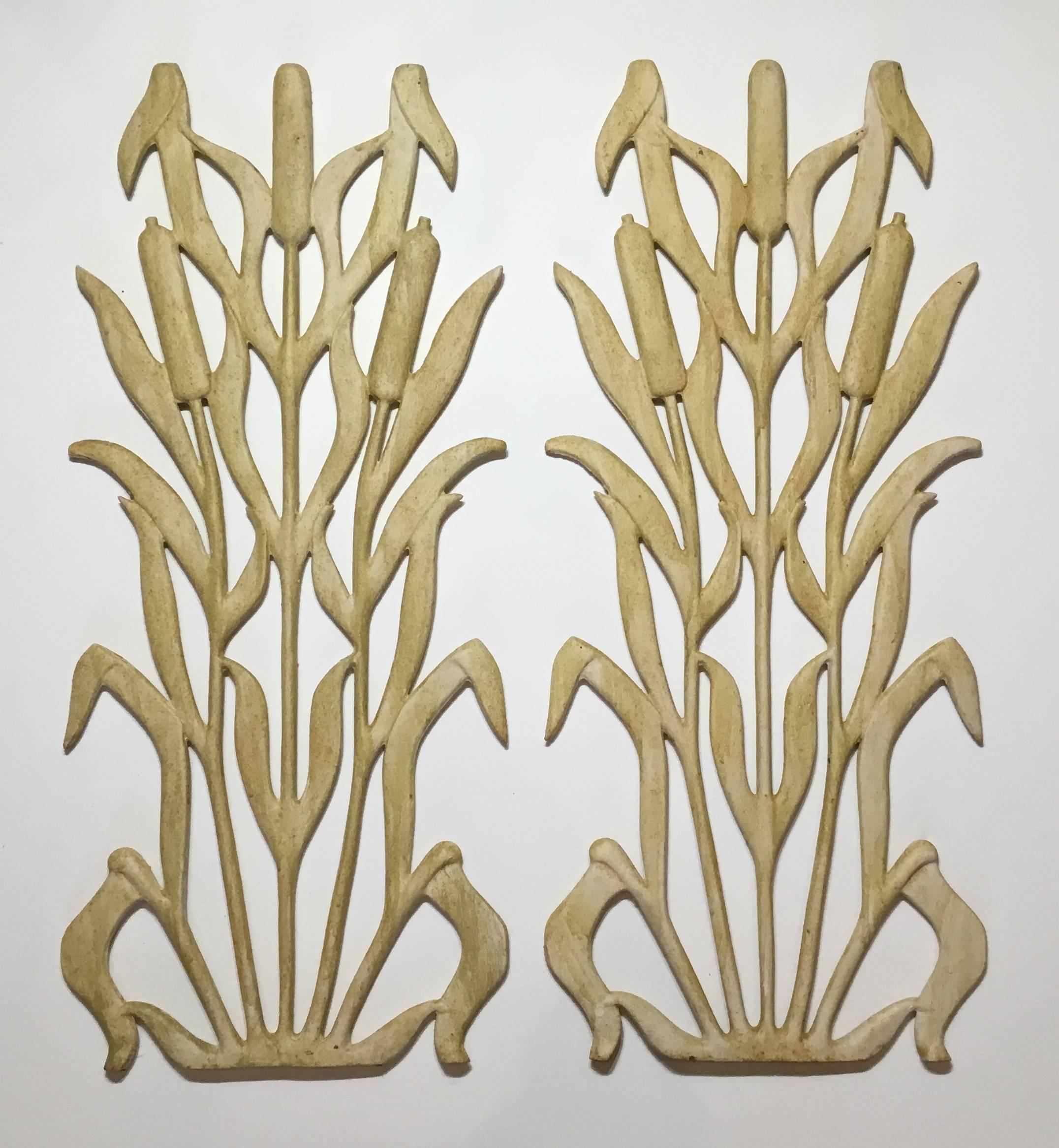 20th Century Pair of Architectural Cast Iron Wall Hanging