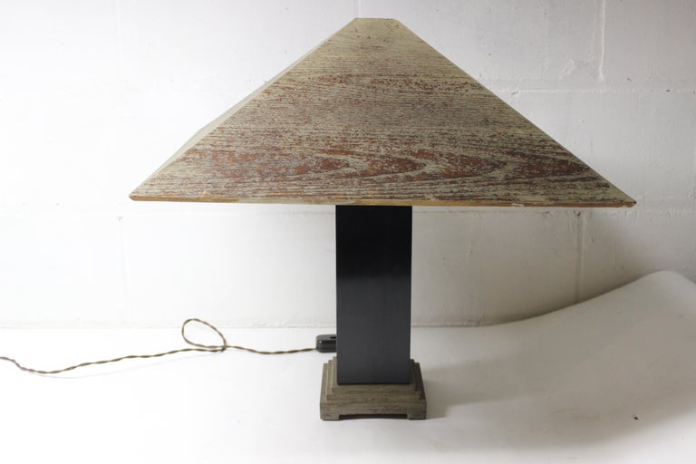 20th Century Pair of Architectural Ceruse Lamps For Sale