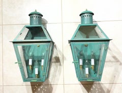 Pair of Architectural Copper Lantern / Sconces Wall Hanging