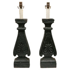 Pair of Vintage Architectural Element Lamps