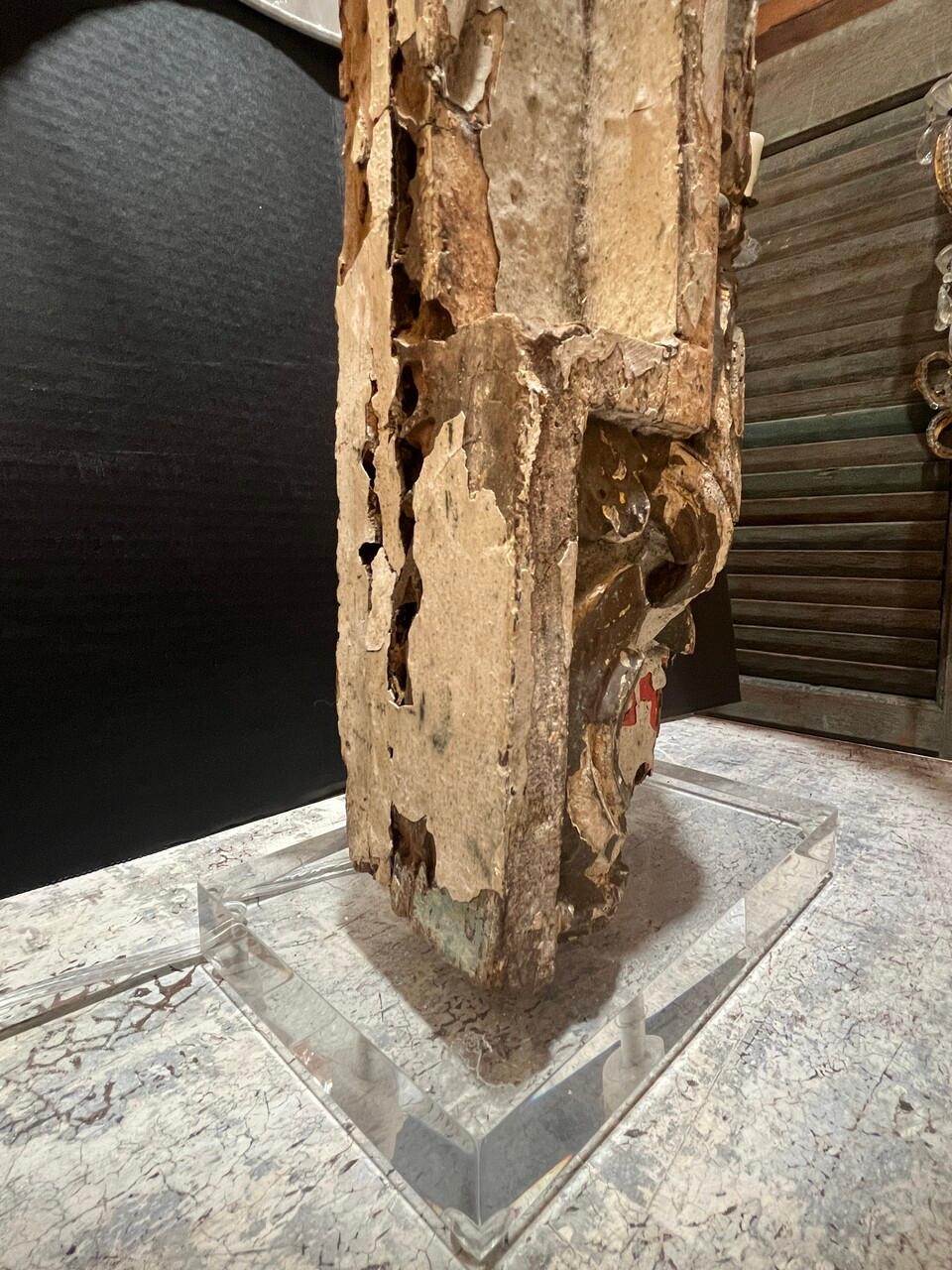 Modern Pair of Architectural Fragment Table Lamps For Sale