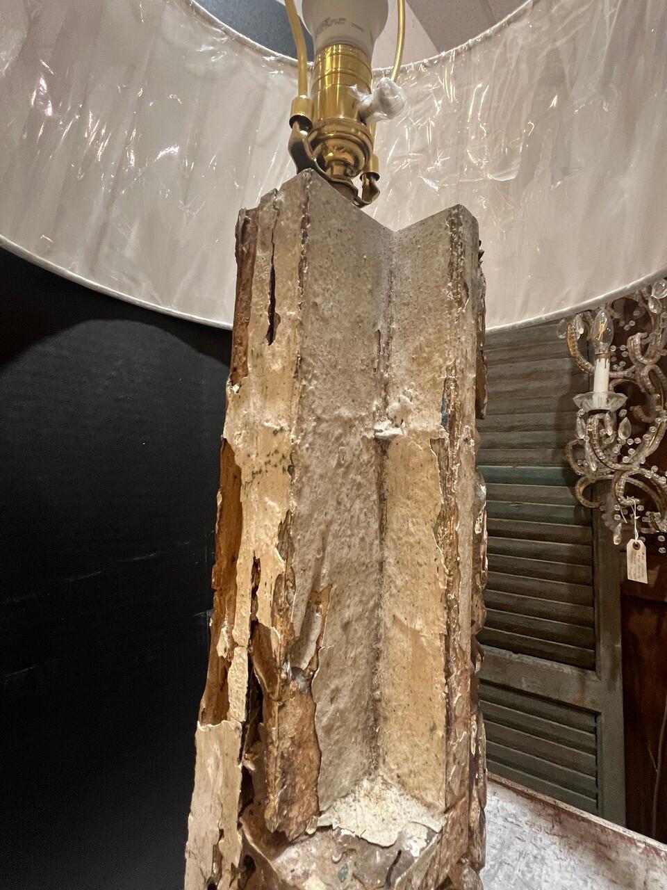 Pair of Architectural Fragment Table Lamps In Good Condition For Sale In Houston, TX