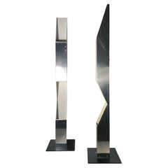 Pair of Architectural Neal Small Skyscraper Floor Lamps for Koch & Lowy