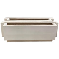 Pair of Architectural Outdoor Garden Planters