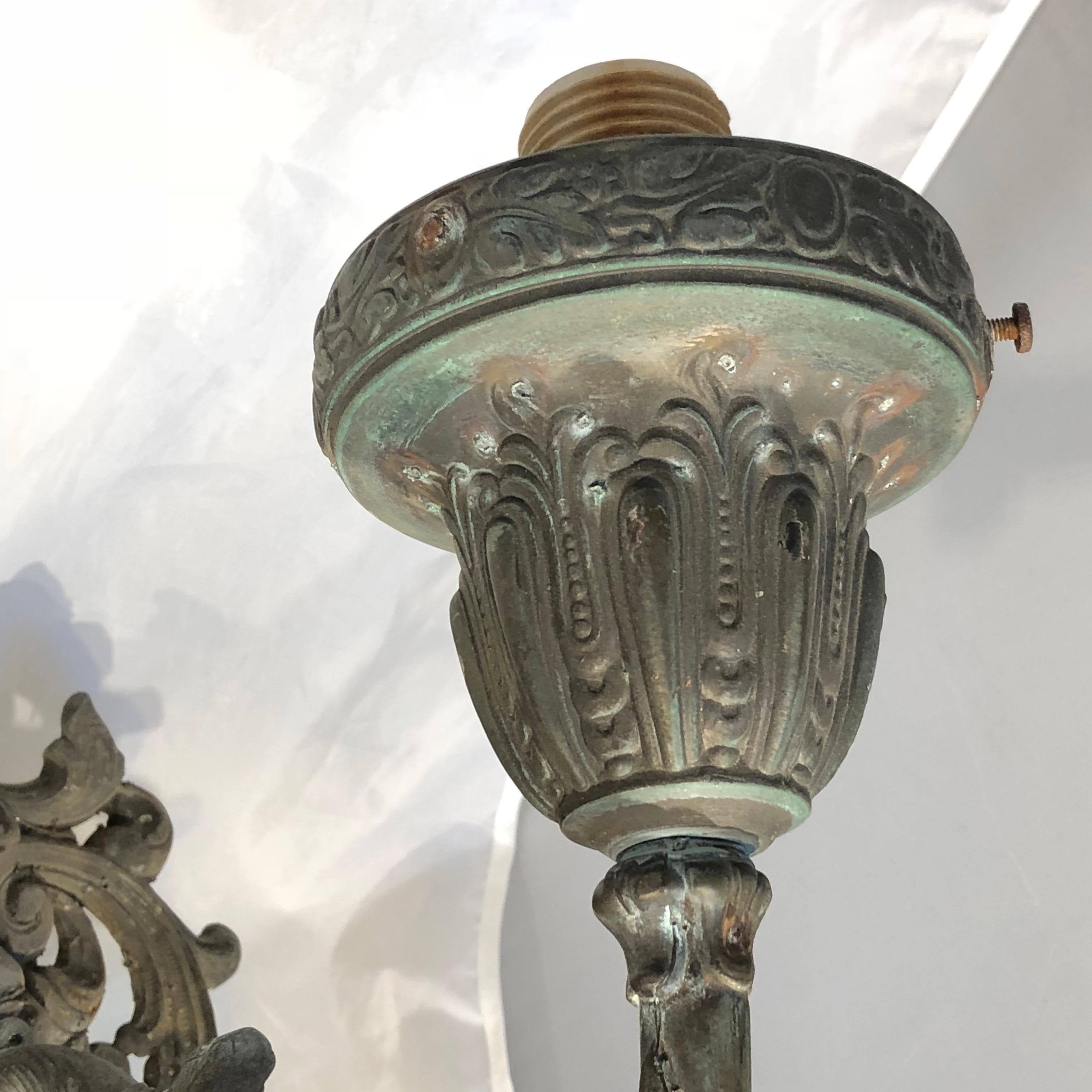 Pair Of Metal Rococo Wall Sconces For Sale 1