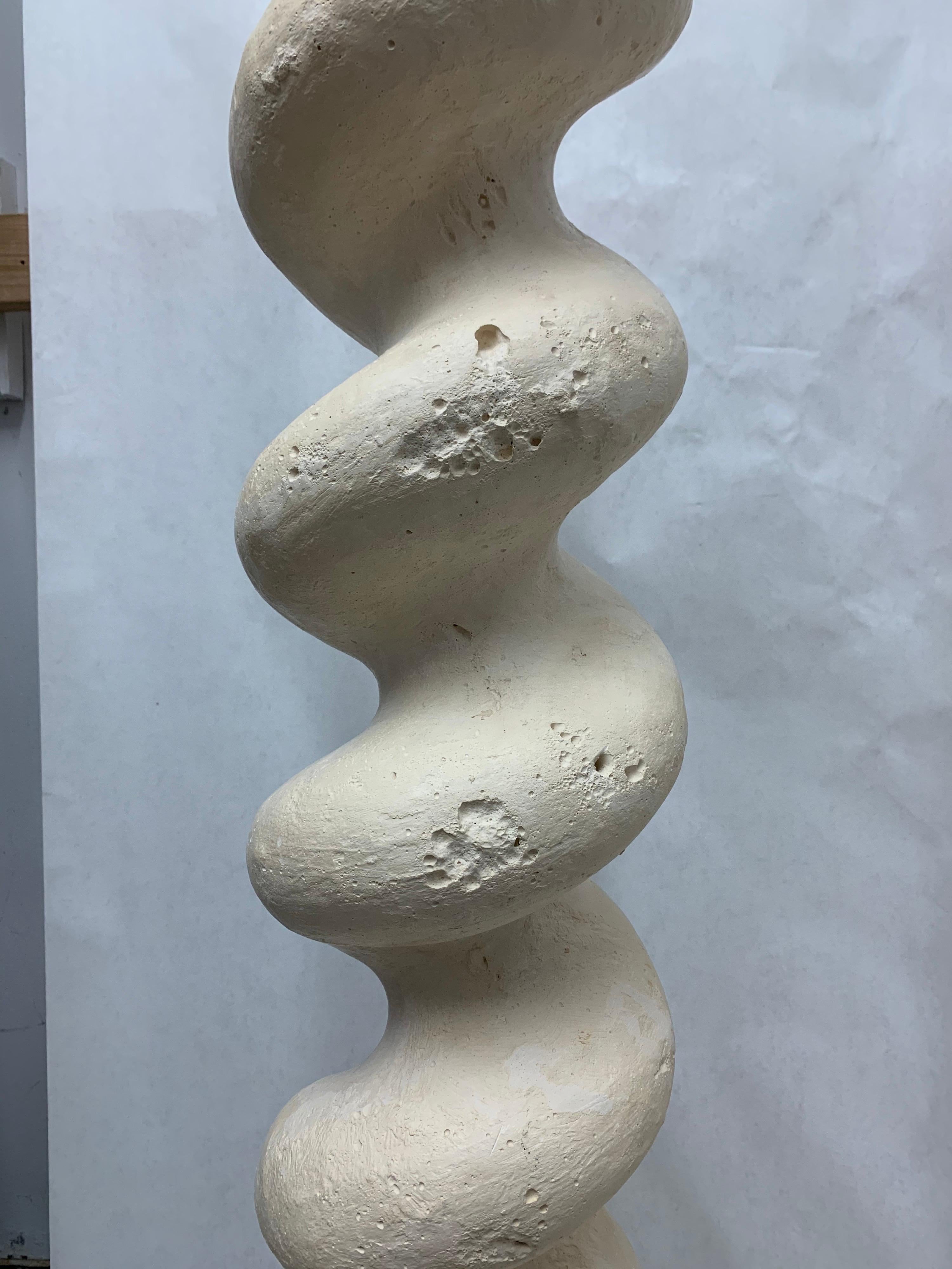 plaster swirl lamp