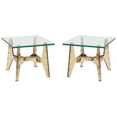 Pair of Architectural Side Tables