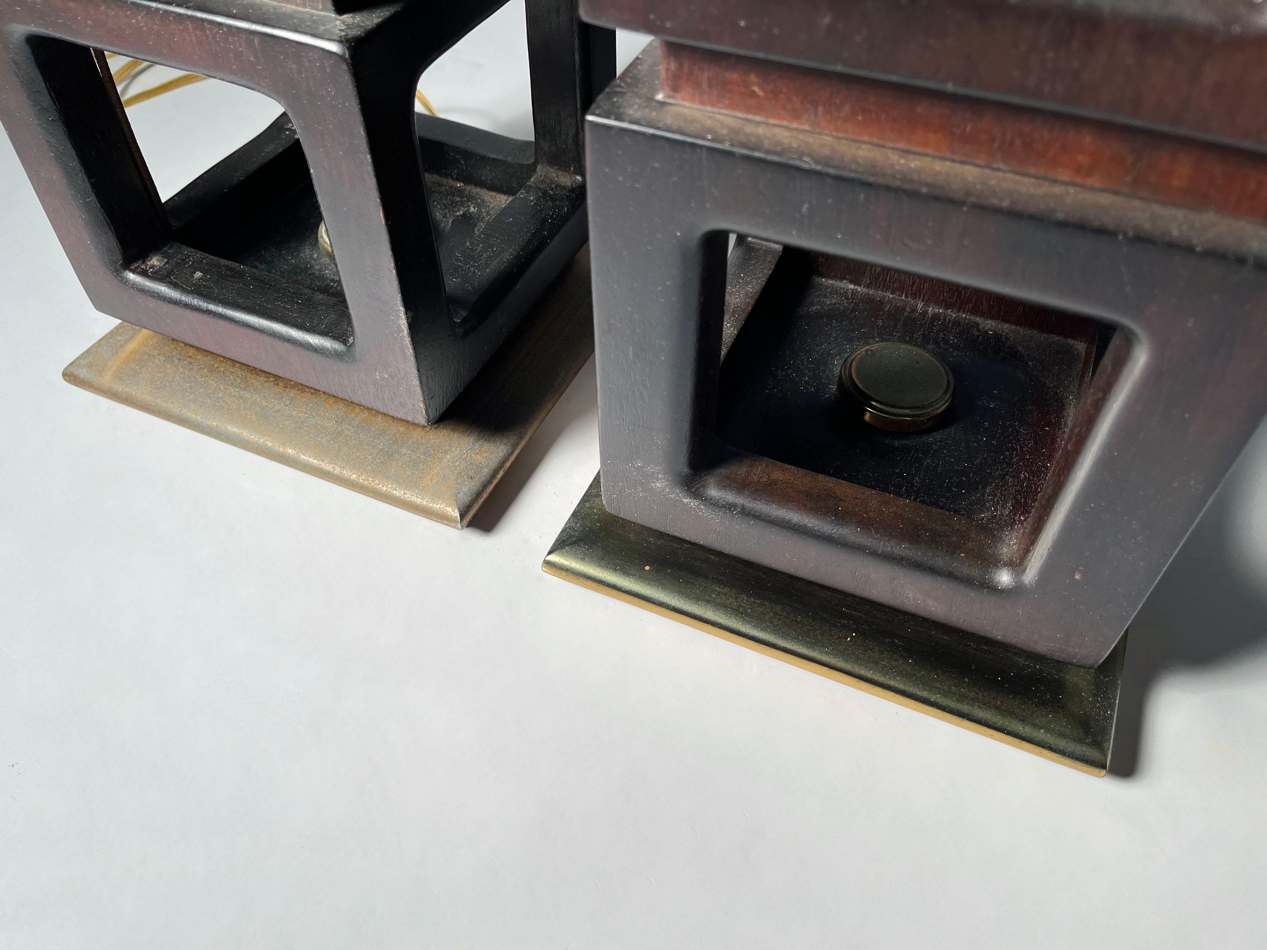 Paire de lampes architecturales Stiffel d' Edwin Cole en vente 1
