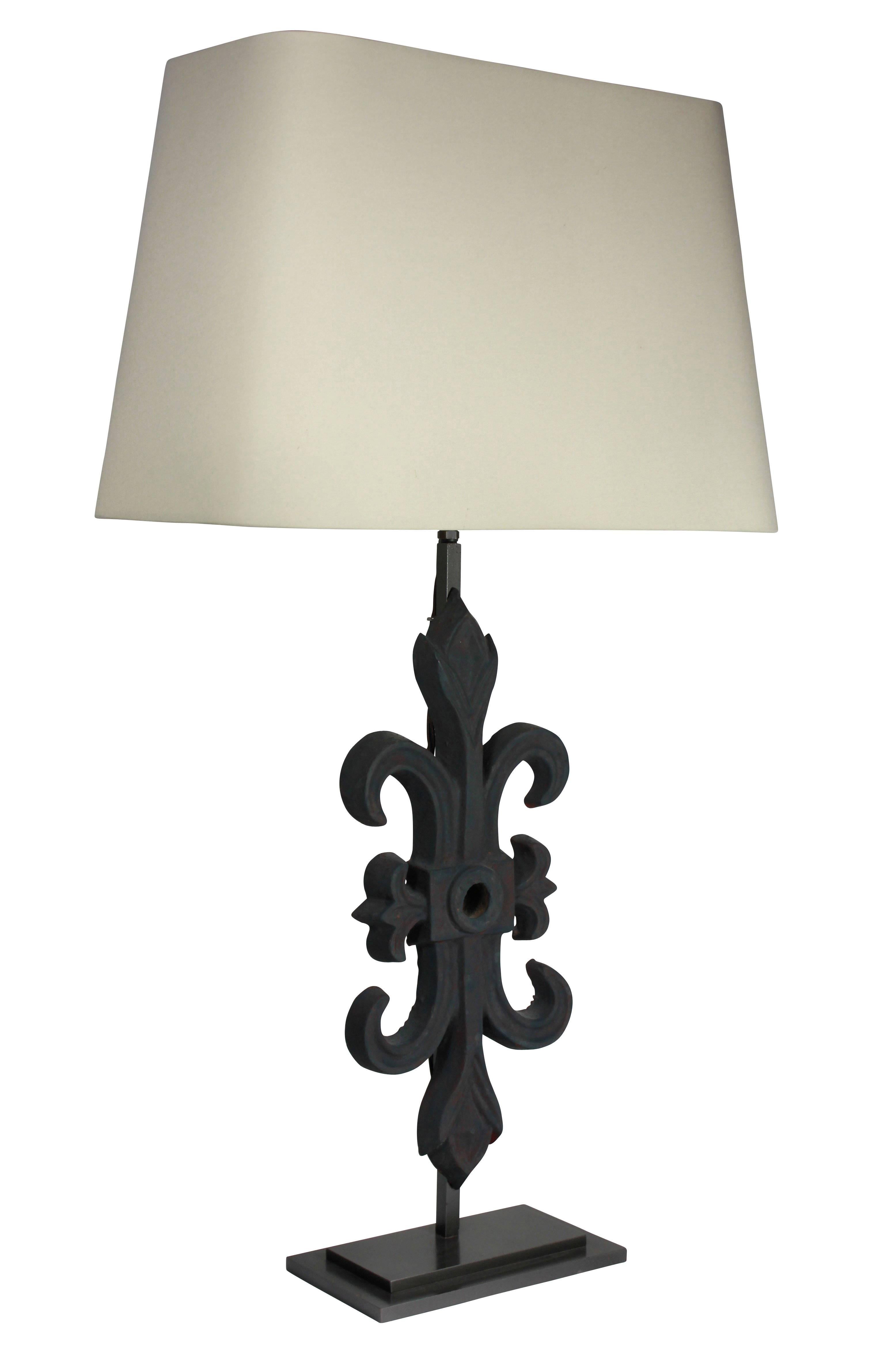 French Pair of Architectural Table Lamps