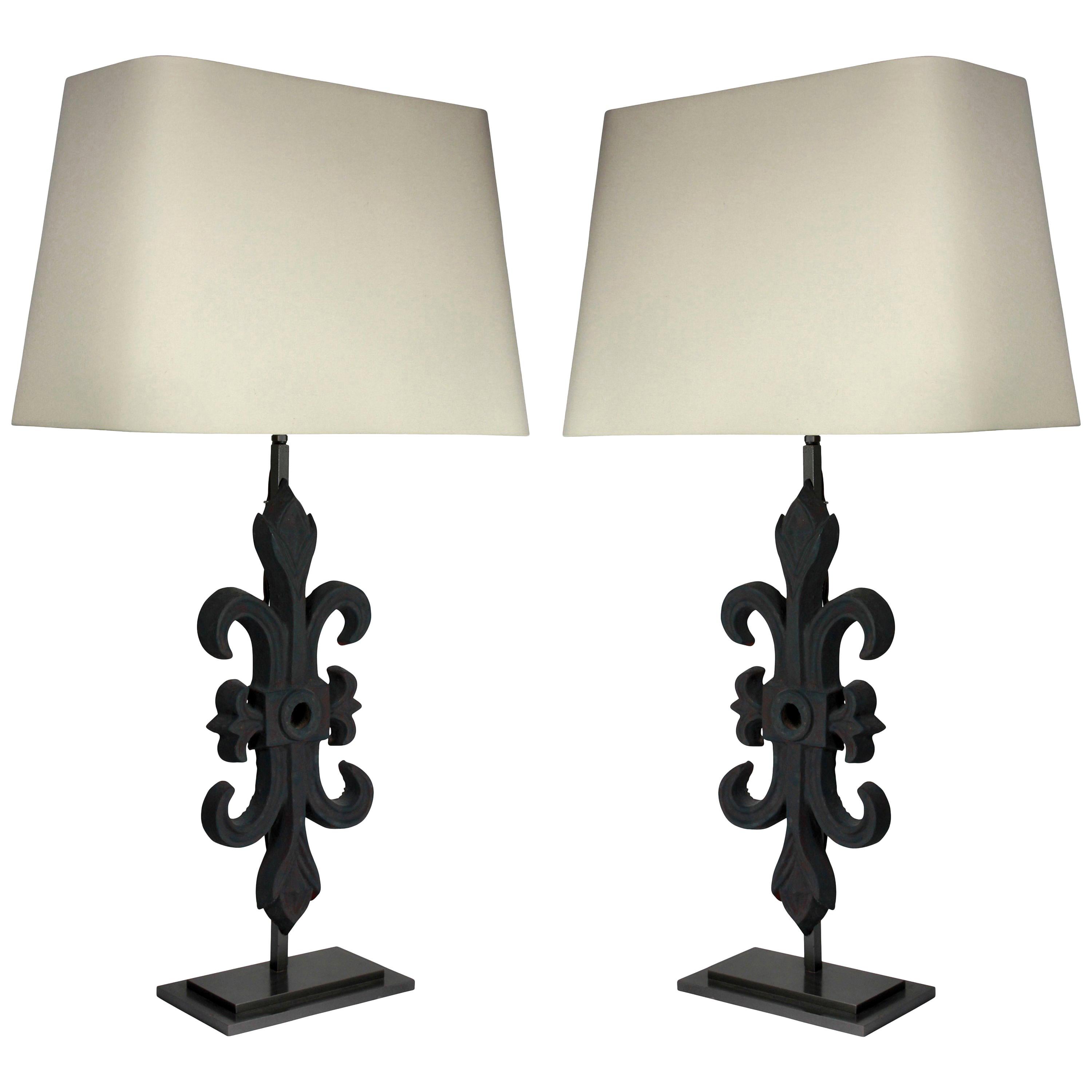 Pair of Architectural Table Lamps