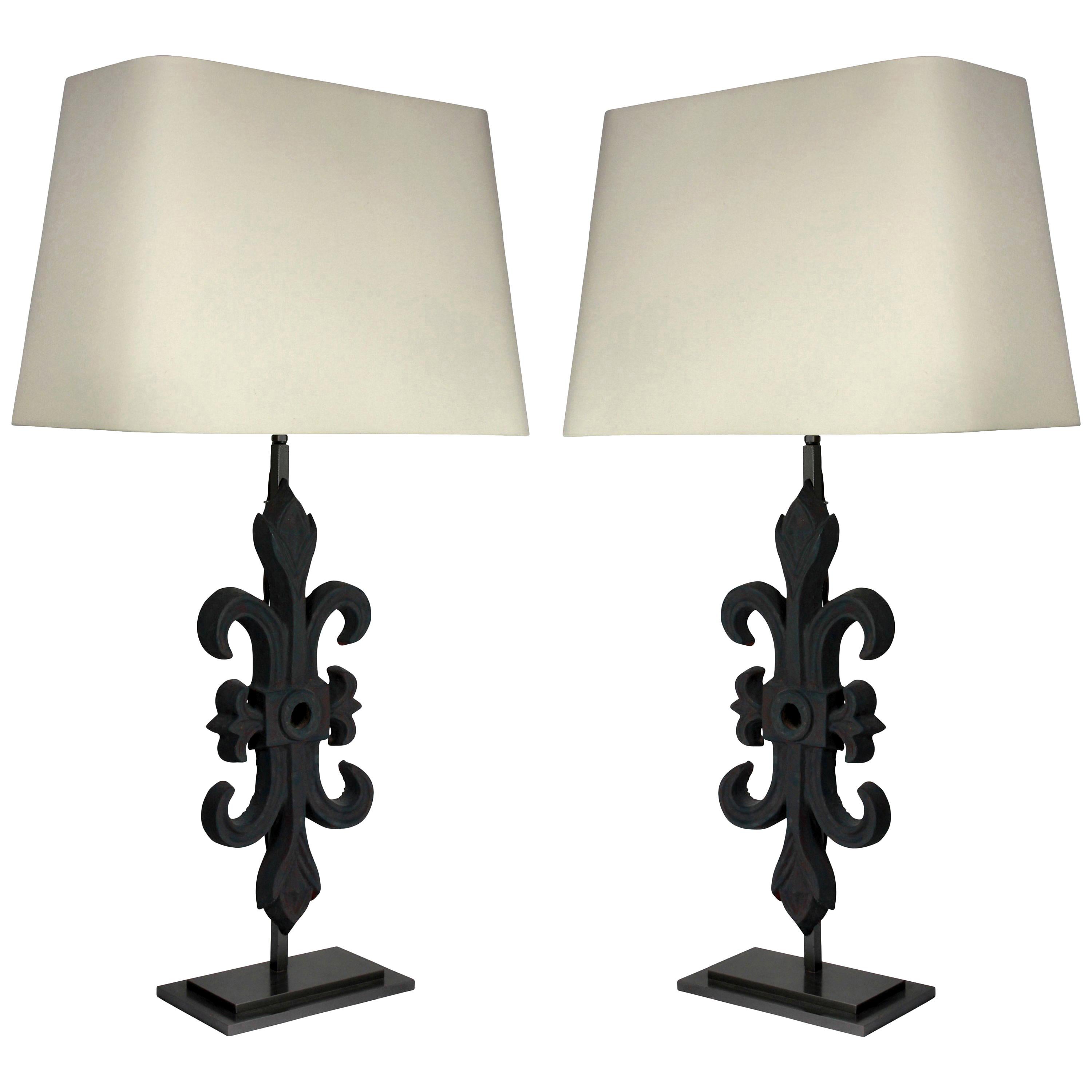 Pair of Architectural Table Lamps