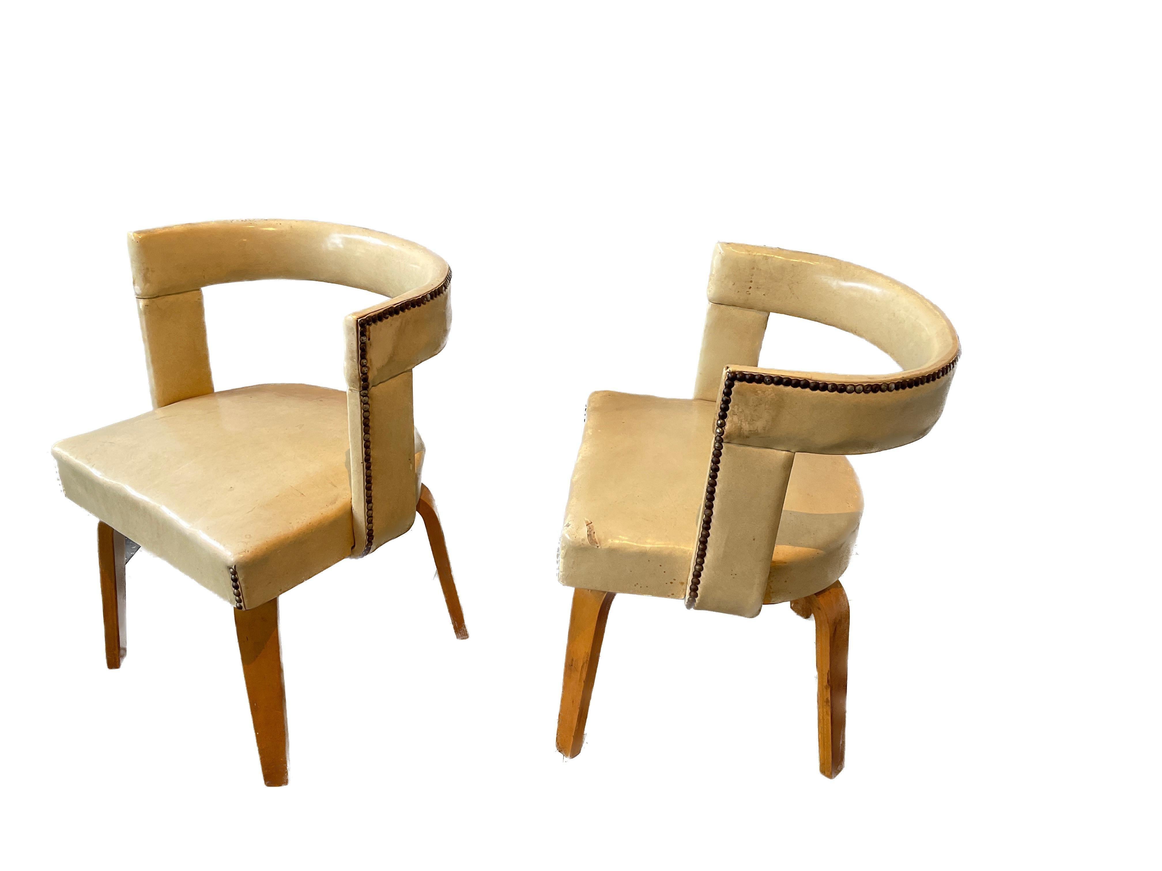 Pair of 1950s Thonet chairs.