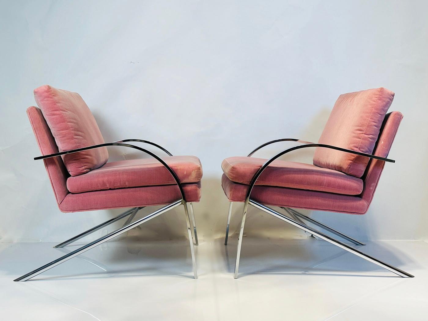 American Pair of Arco Chairs by Paul Tuttle, USA 1970's For Sale