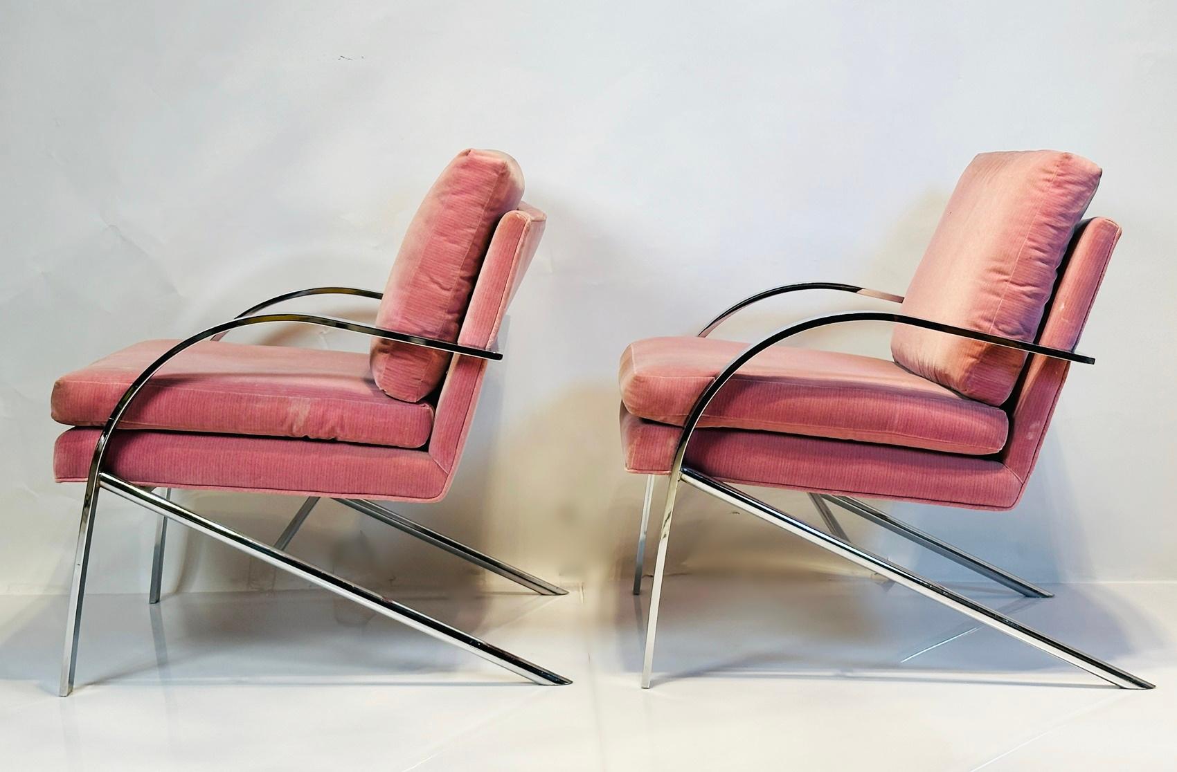 Pair of Arco Chairs by Paul Tuttle, USA 1970's In Good Condition For Sale In Los Angeles, CA