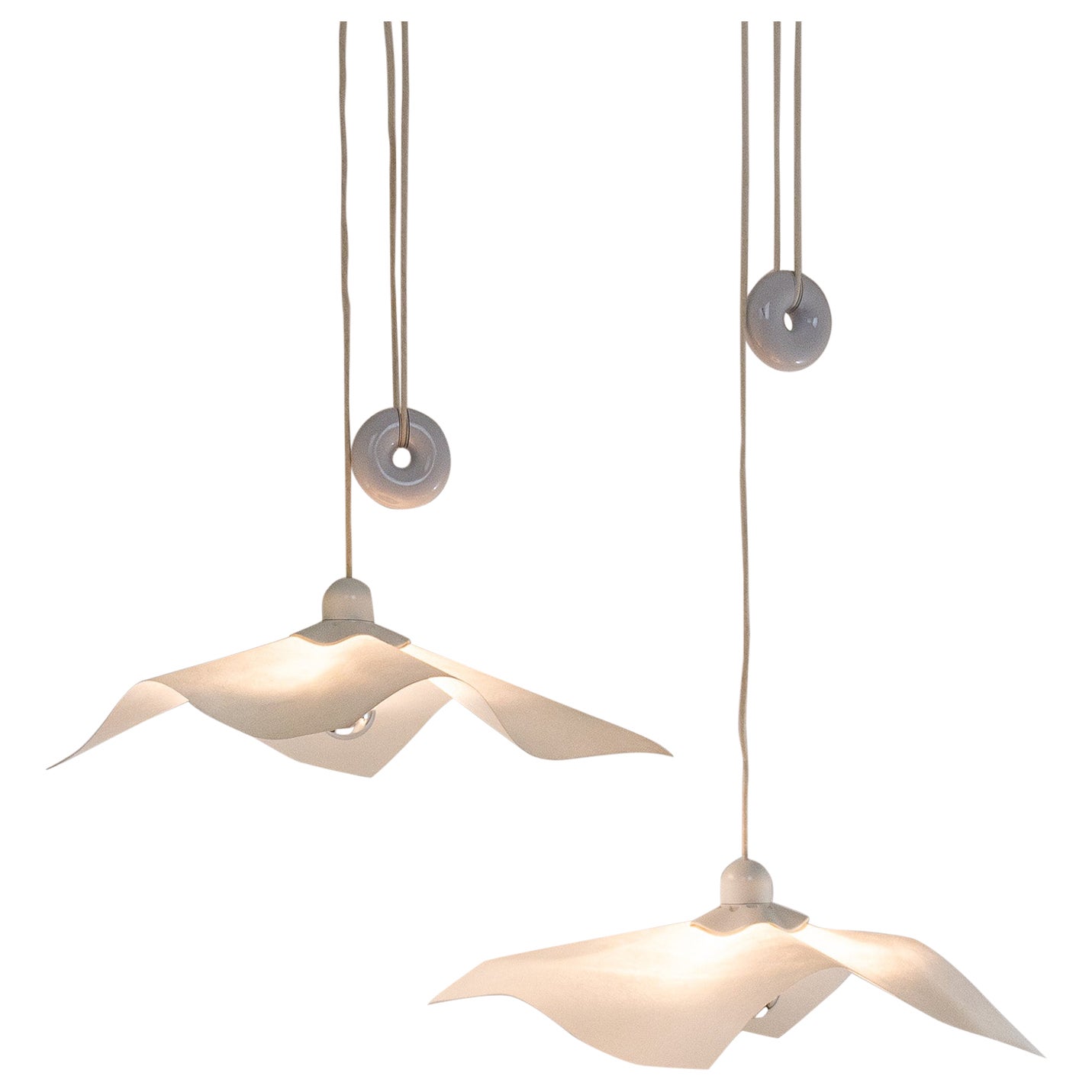 Pair of Area 50 pendants by Mario Bellini for Artemide, 1970s