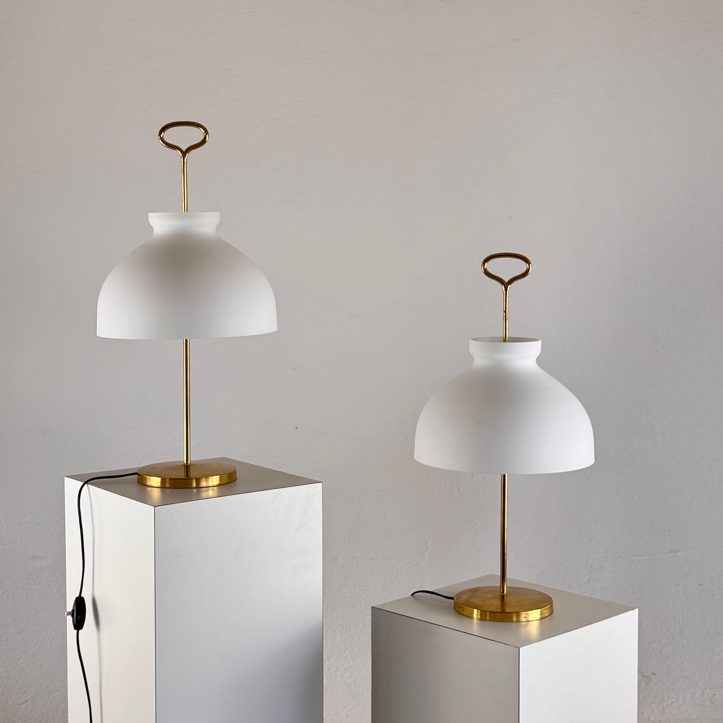 Hand-Crafted Pair of “Arenzano” Table Lamps by Ignazio Gardella for Azucena, Italy, 1965 For Sale