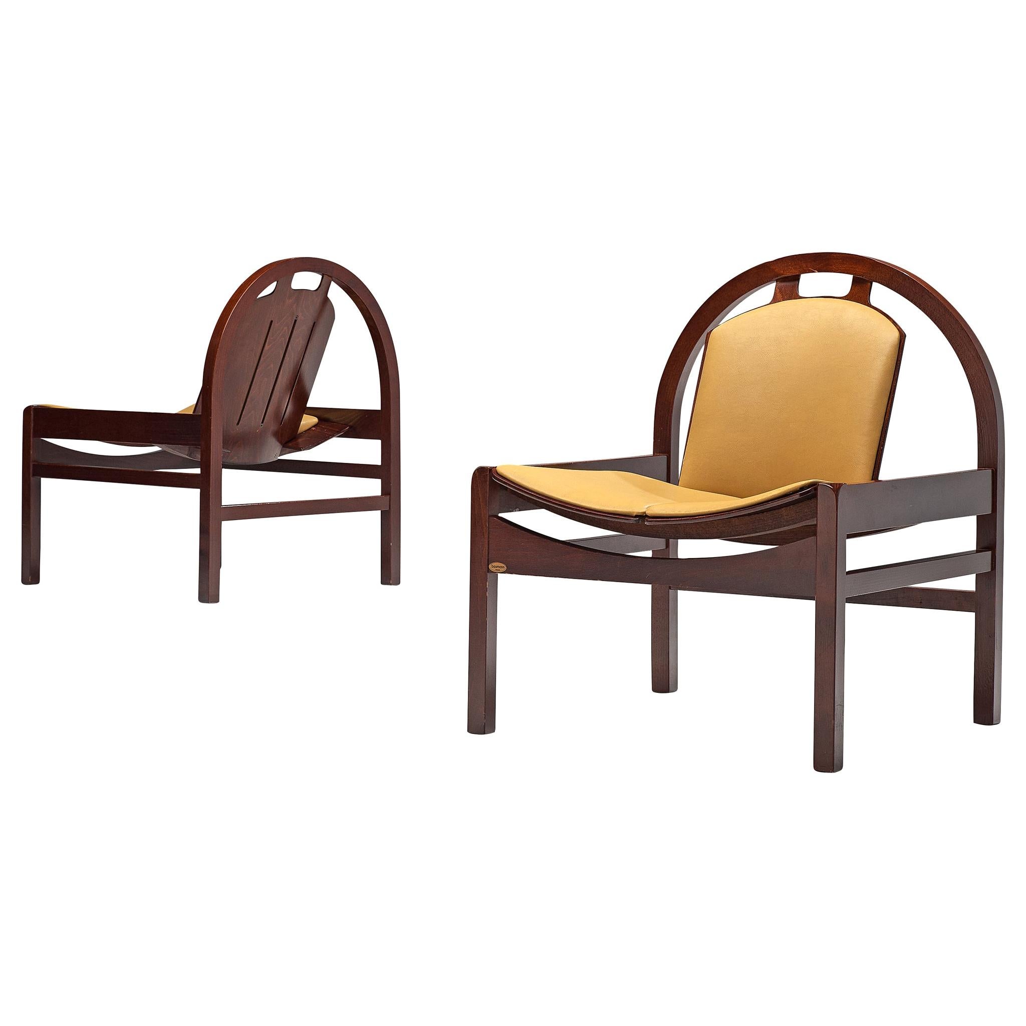 Pair of 'Argo' Lounge Chairs by Baumann