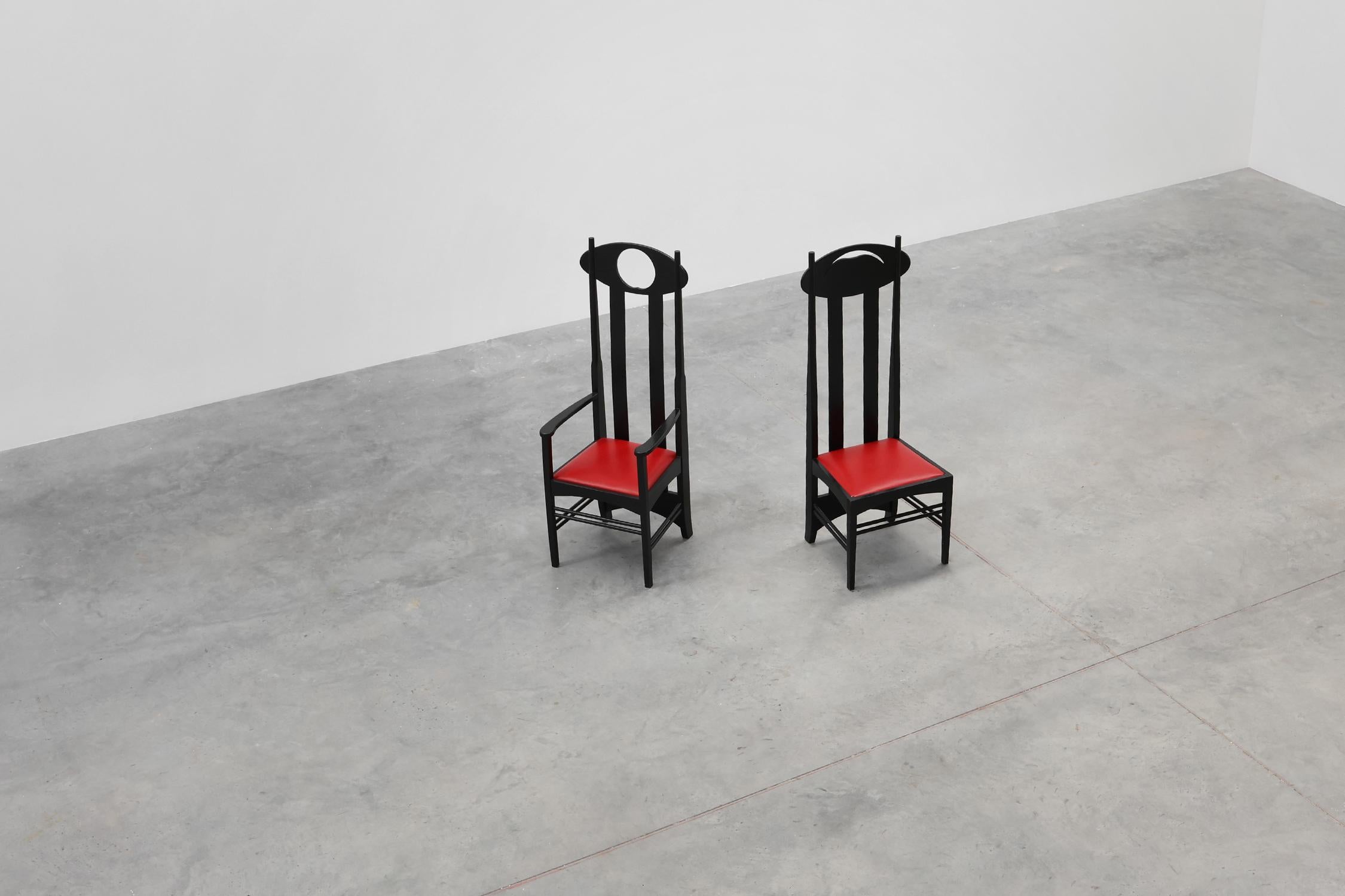 Pair of Argyle Chairs by Charles Rennie Mackintosh for Atelier International, It For Sale 7