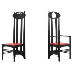 Pair of Argyle Chairs by Charles Rennie Mackintosh for Atelier International, It