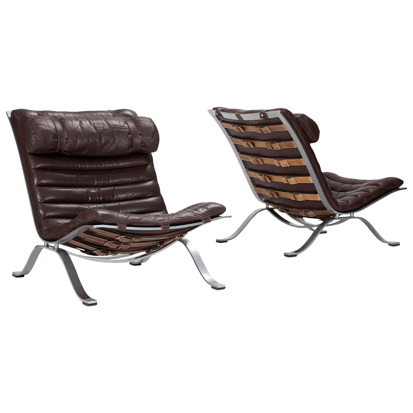 Pair of 'Ari' Lounge Chairs by Arne Norell For Sale