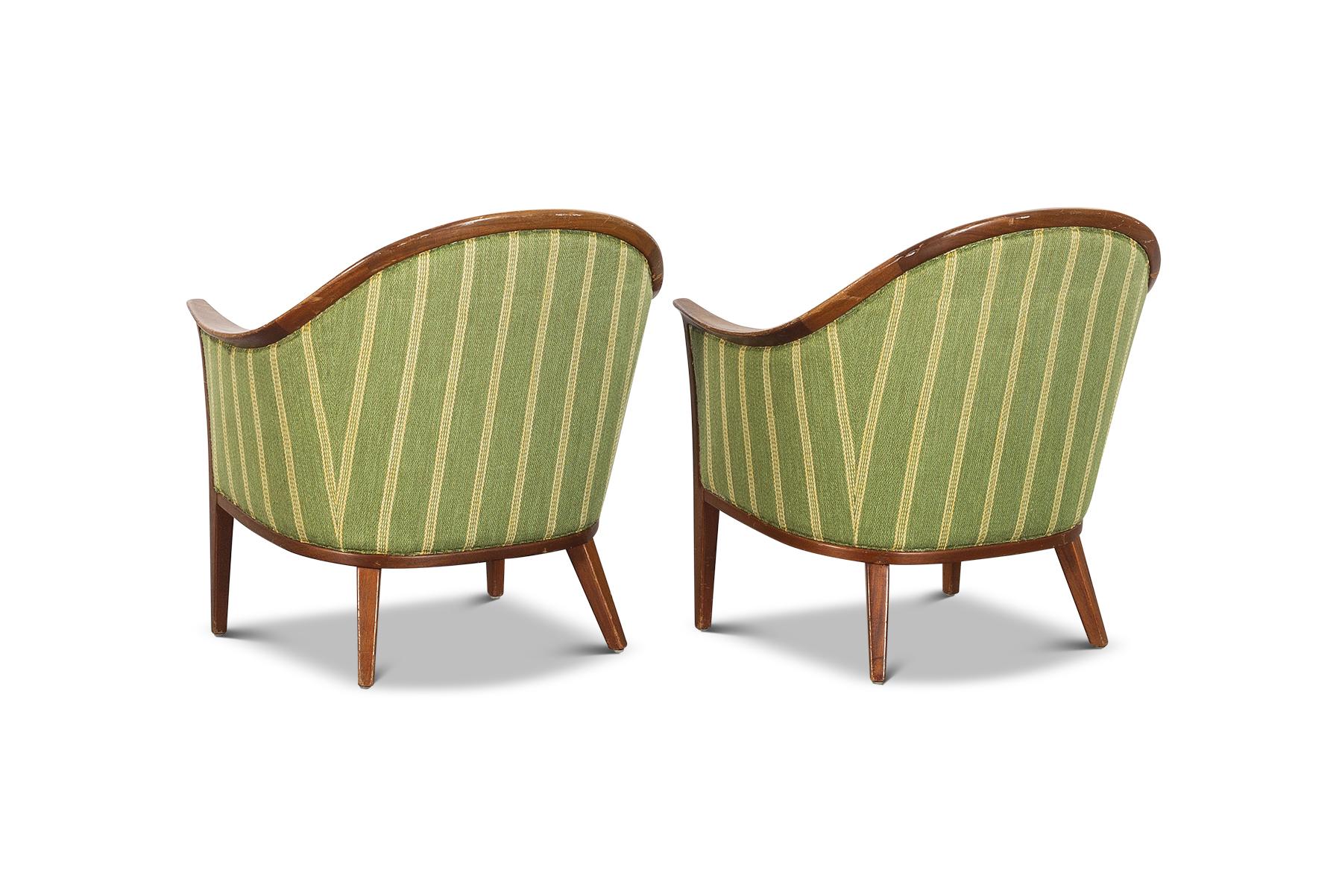 Mid-Century Modern Pair of ‘aristokrat’ Lounge Chairs by Bertil Fridhagen