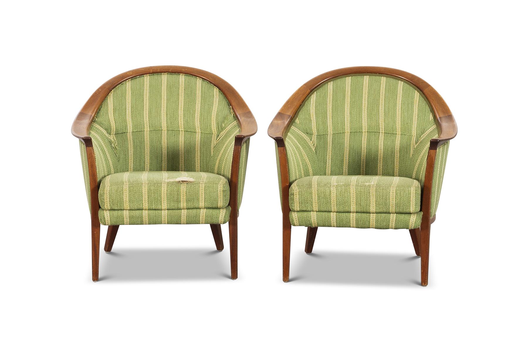 Swedish Pair of ‘aristokrat’ Lounge Chairs by Bertil Fridhagen