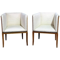 Pair of Arkitektura Mid-Century Modern Club Chairs