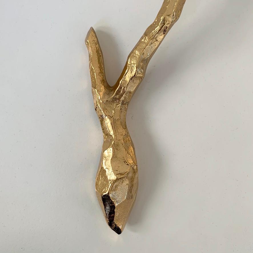 Coppia di lampade da sole in bronzo dorato e opalino Arlus, 1960 circa, Francia. in vendita 2
