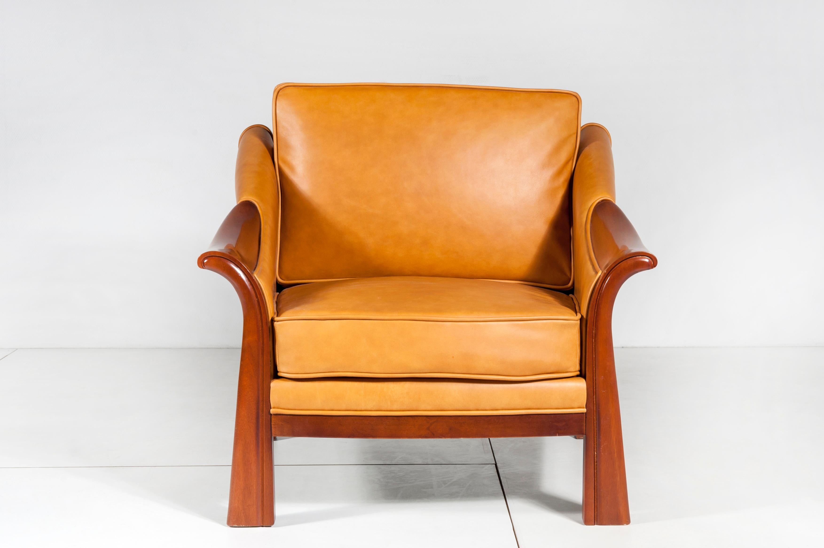 Late 20th Century Pair of Armchair by Pierre Chareau For Sale