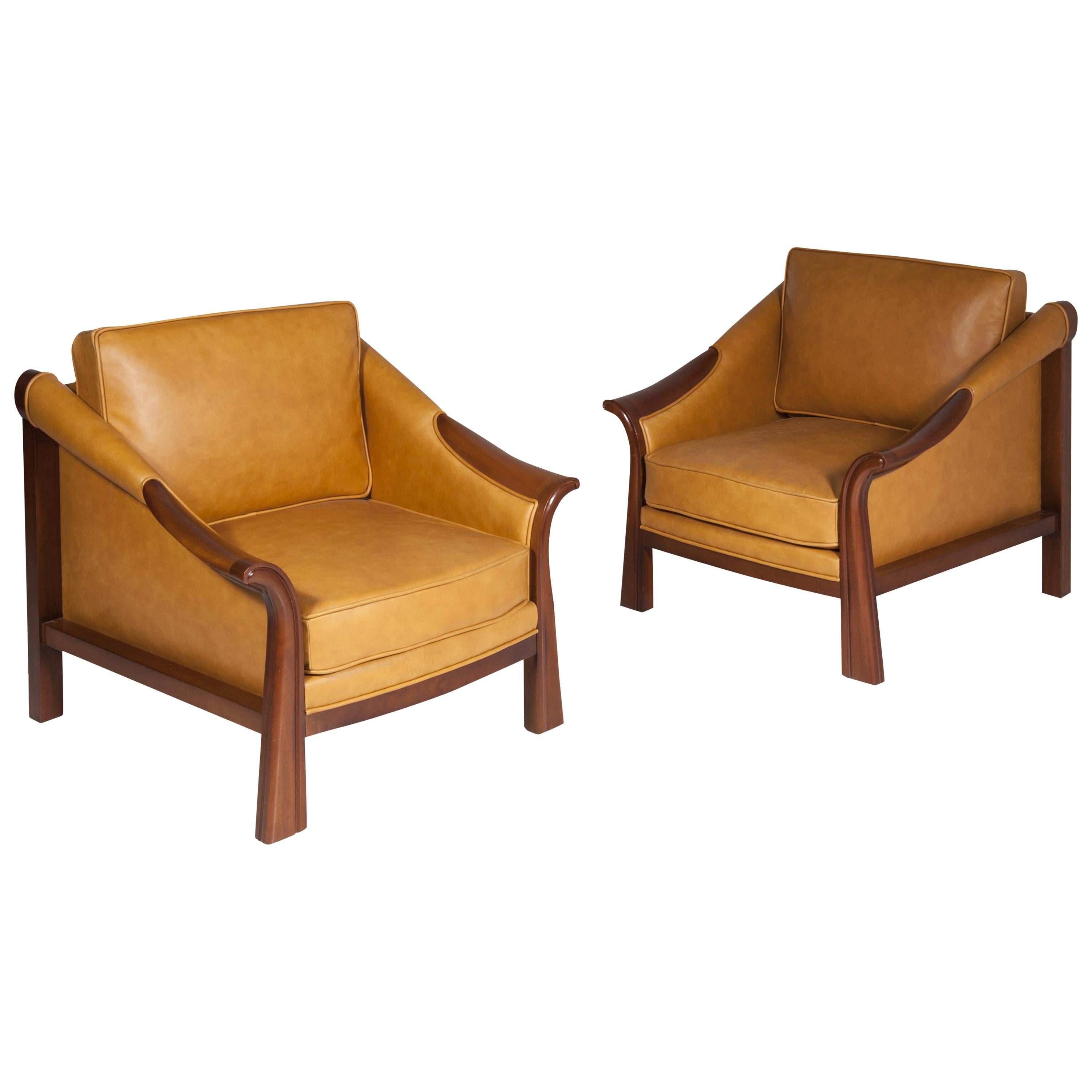 Pair of Armchair by Pierre Chareau For Sale
