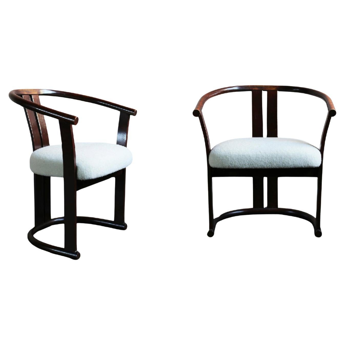 Pair of Arm Chairs by Isamu Kenmochi for Akita Mokko For Sale