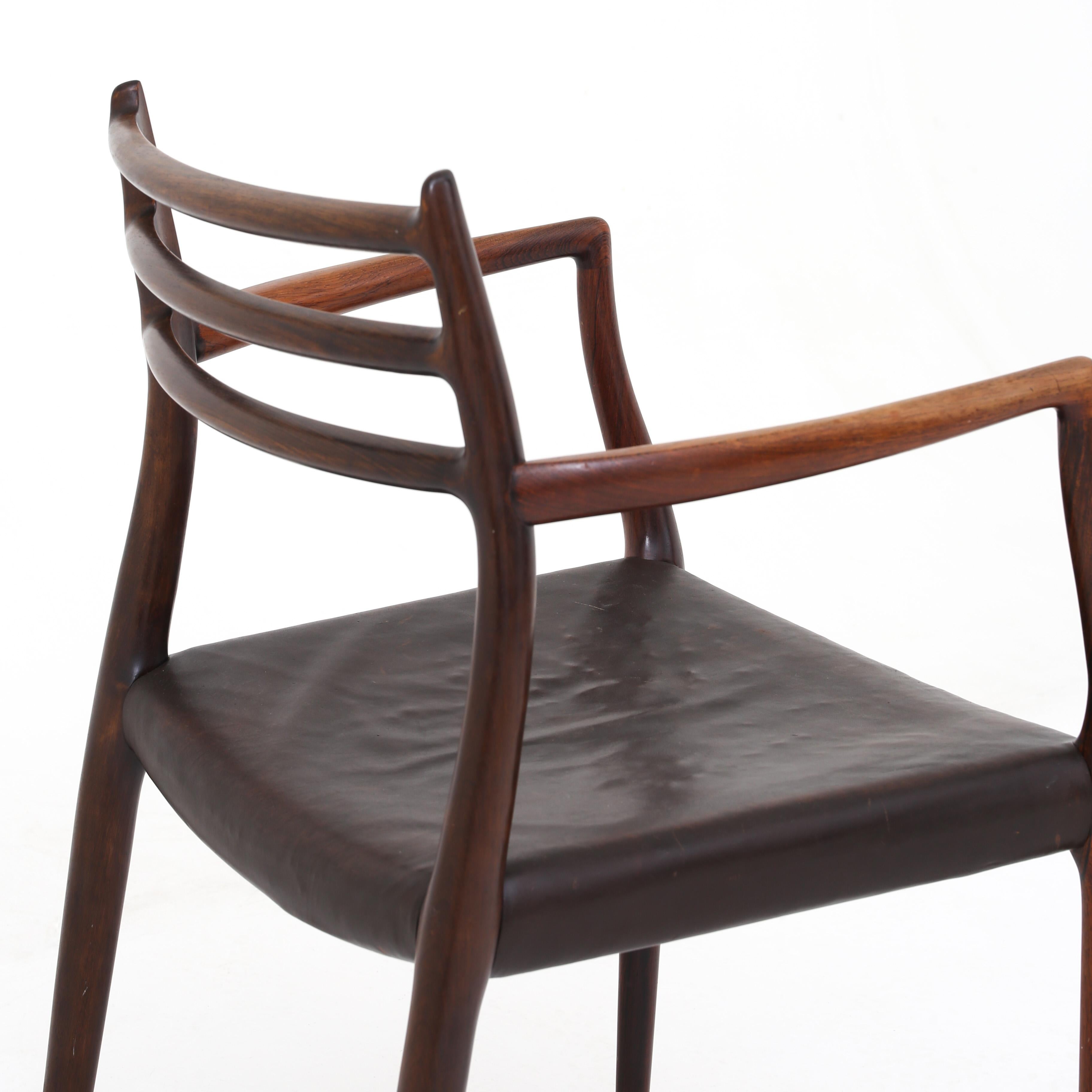 Danish Pair of Arm Chairs by Niels O. Møller